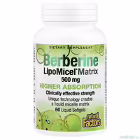 Берберин LipoMicel Matrix от Natural Factors: высокая абсорбция, 500 мг, 60 жидких капсул