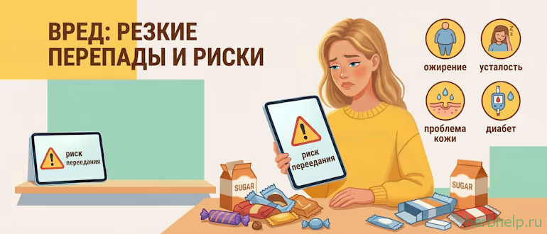 Вред быстрых углеводов