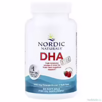 Высокоинтенсивная ДГК Xtra со вкусом клубники от Nordic Naturals для поддержки мозга, 60 капсул