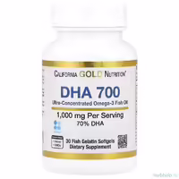 Ультраконцентрированная ДГК 700 (рыбий жир) California Gold Nutrition, 1000 мг, 30 капсул