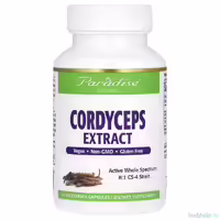 Экстракт кордицепса Paradise Herbs, 400 мг, 60 вегетарианских капсул