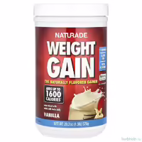 Гейнер Weight Gain со вкусом ванили от Naturade, 12 порций, 576 г