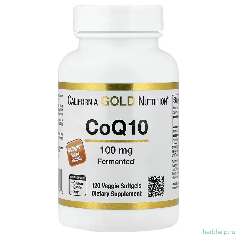 Коэнзим Q10 California Gold Nutrition, 100 мг, 120 растительных капсул