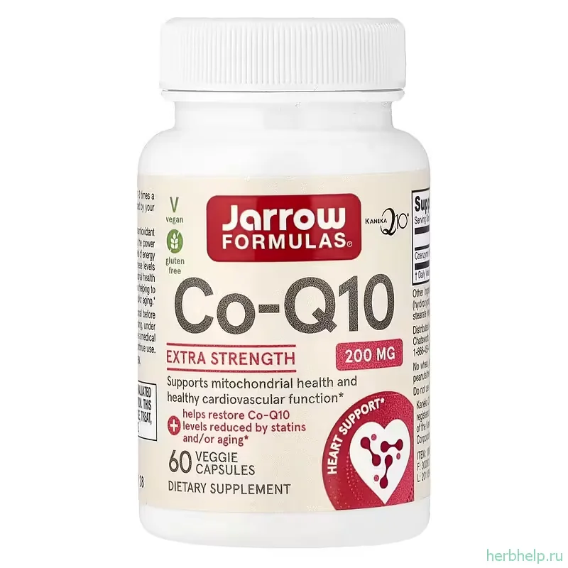 Коэнзим Q10 Jarrow Formulas, 200 мг, 60 растительных капсул