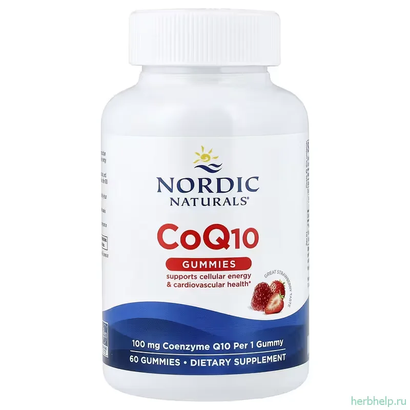 Коэнзим Q10 Nordic Naturals со вкусом клубники, 100 мг, 60 жевательных таблеток