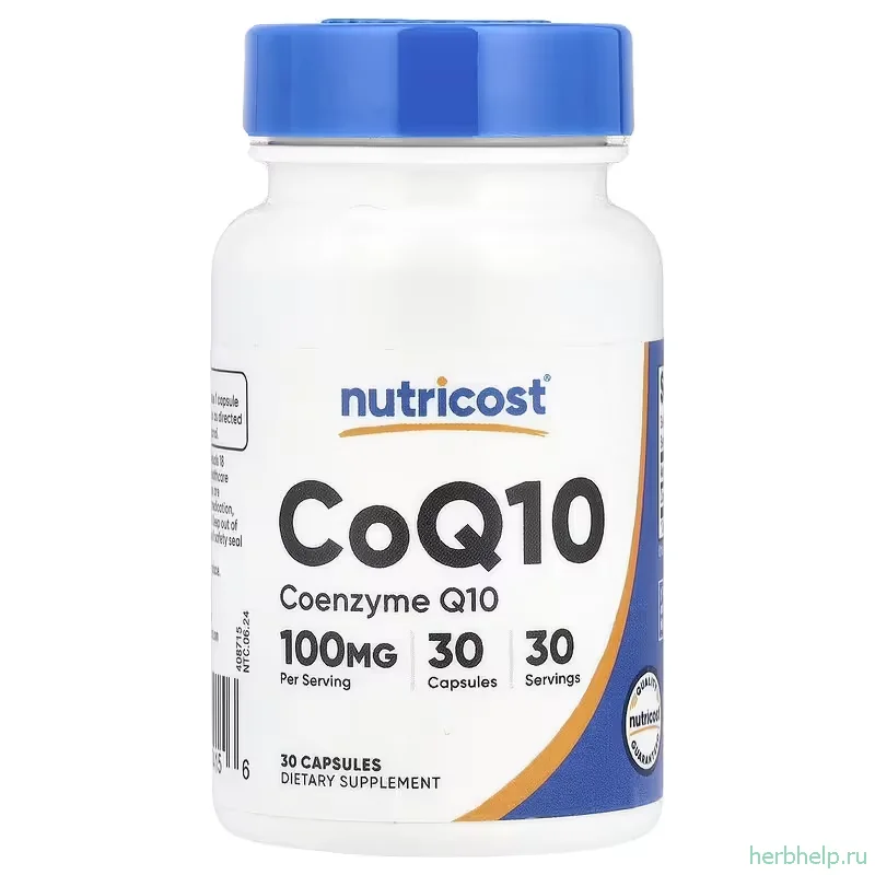 Коэнзим Q10 Nutricost, 100 мг, 30 капсул