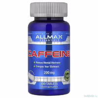 Кофеин ALLMAX Essentials, 200 мг, 100 таблеток