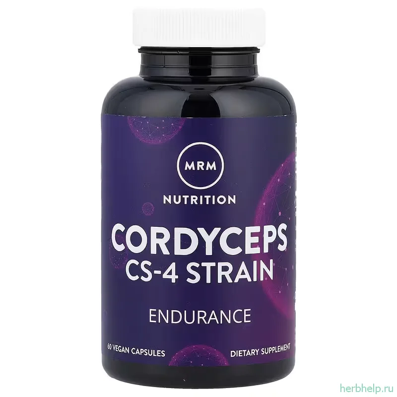 Кордицепс штамм CS-4 MRM Nutrition, 750 мг, 60 веганских капсул