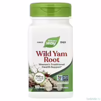 Корень дикого ямса от Nature's Way, 100 веганских капсул