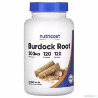 Корень лопуха Nutricost, 500 мг, 120 капсул