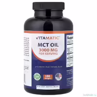 Масло МСТ от Vitamatic, 3000 мг, 180 капсул