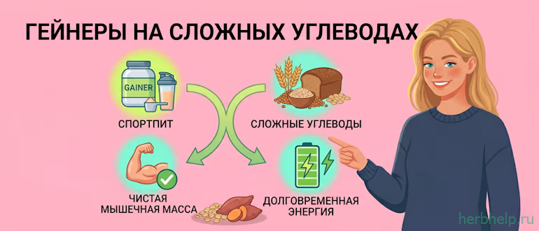 Гейнеры на сложных углеводах