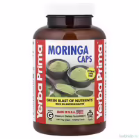 Моринга в капсулах Yerba Prima, 400 мг, 180 растительных капсул