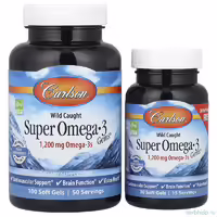 Омега 3 Carlson Super Omega 3 Gems 1200 мг 100 и 30 капсул