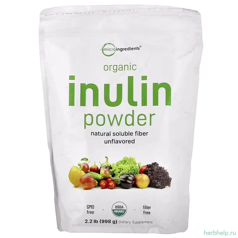 Органический инулин в порошке без добавок Micro Ingredients, 998 г