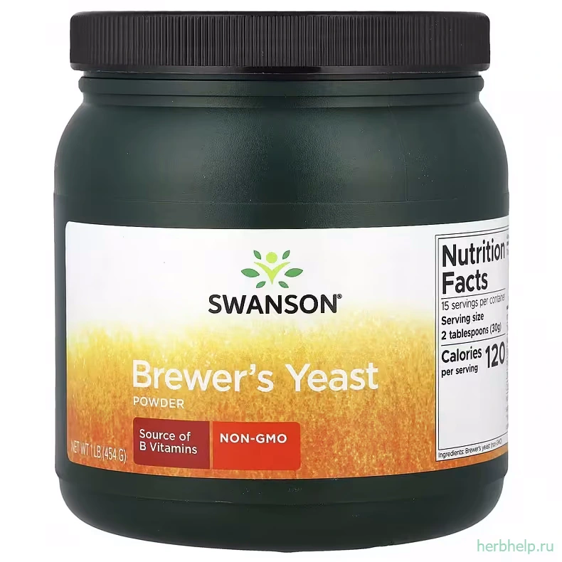 Пивные дрожжи в порошке Swanson, 454 г