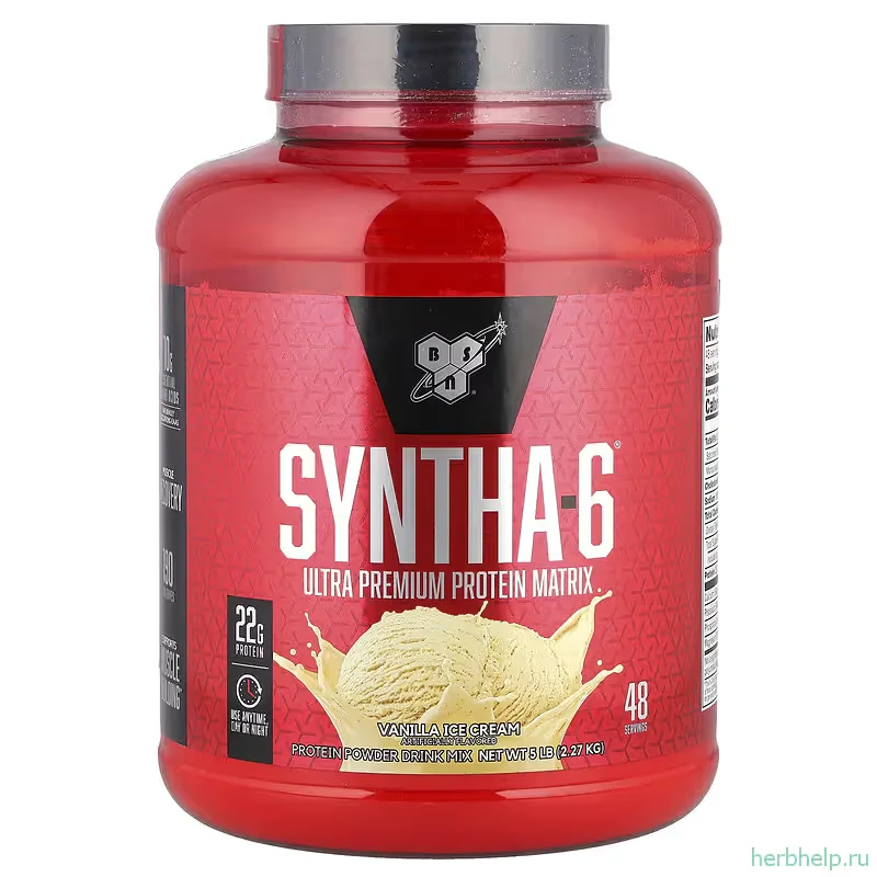 Протеиновая матрица Syntha-6 BSN, со вкусом ванильного мороженого, 2,27 кг