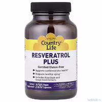 Ресвератрол комплекс Country Life Resveratrol Plus 120 капсул