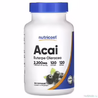Экстракт ягод асаи Euterpe Oleracea Nutricost 2200 мг 120 капсул