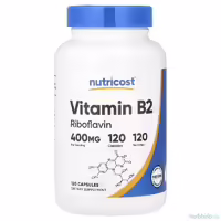 Витамин B2 (рибофлавин) Nutricost, дозировка 400 мг, 120 капсул