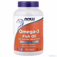 Рыбий жир с омега-3 NOW Foods, 1000 мг, 180 капсул