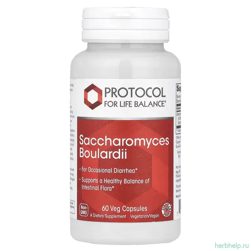Сахаромицеты Буларди Protocol for Life Balance, 500 мг, 60 растительных капсул