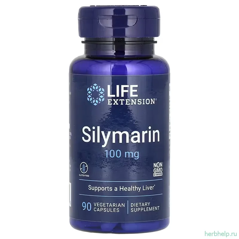 Силимарин Life Extension, 100 мг, 90 вегетарианских капсул