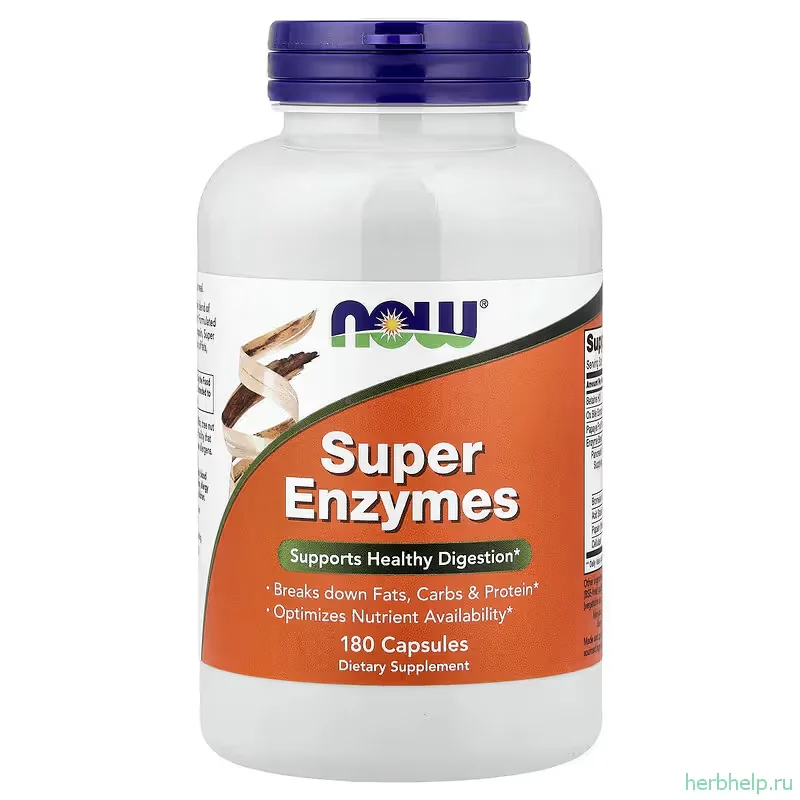 Суперферменты Super Enzymes NOW Foods, 180 капсул