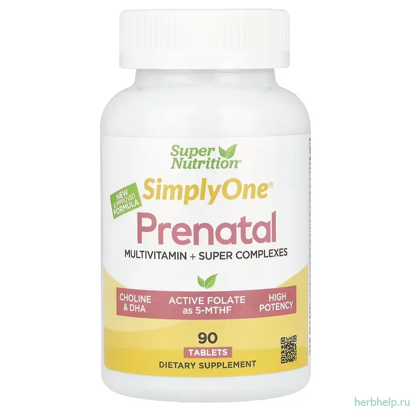 Мультивитамины для беременных Super Nutrition Simply One 90 таблеток