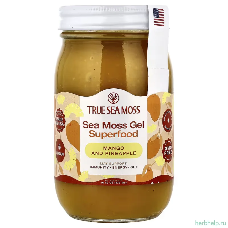 Гель с морским мхом, манго и ананасом True Sea Moss, 473 мл