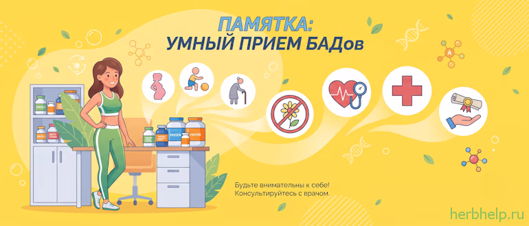 Памятка по правильному и безопасному приему БАДов и спортивного питания для здоровья и похудения.